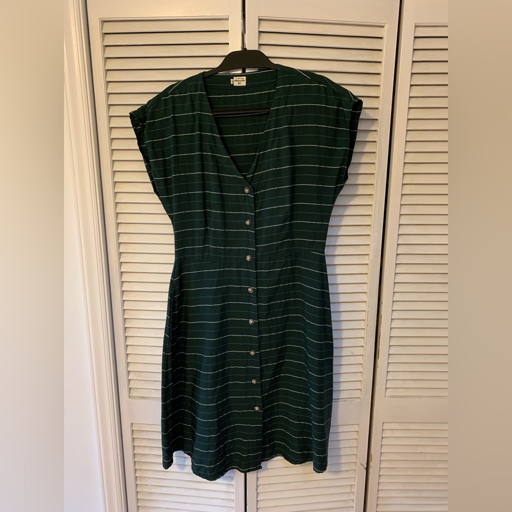 Bridge & Burn green striped dress
